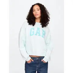 GAP - Polerón Mujer Logo Wedge Crew Sin Cierre Azul