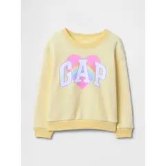 GAP - Polerón Toddler Niña Logo Gráfica Sin Cierre Amarillo