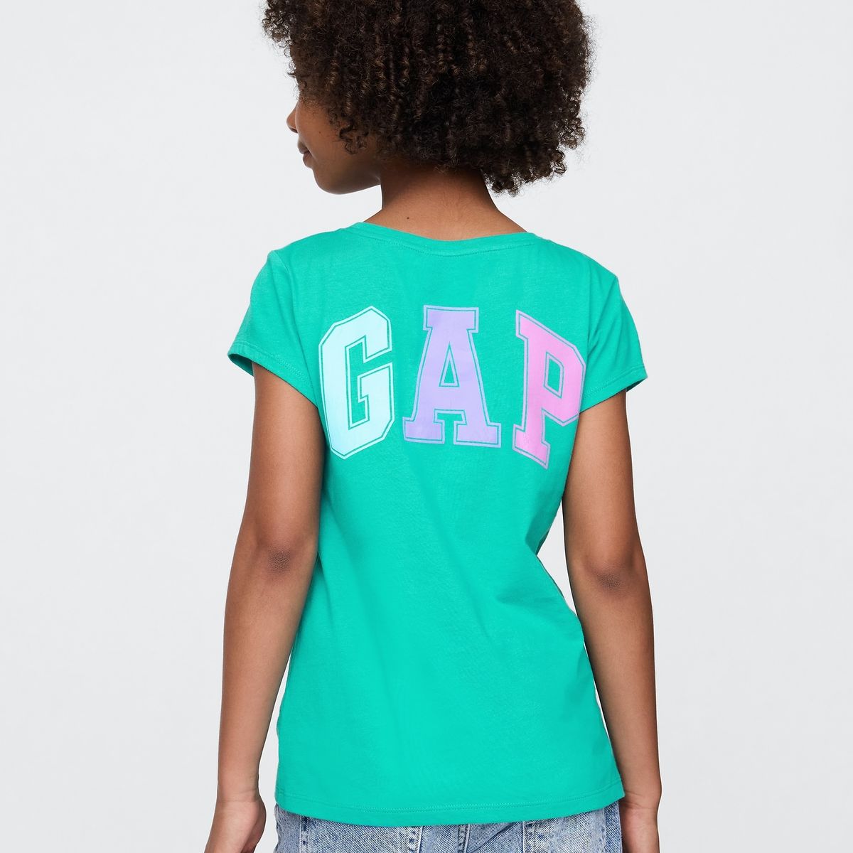 GAP - Polera Niña Gráfica Manga Corta Verde Gap