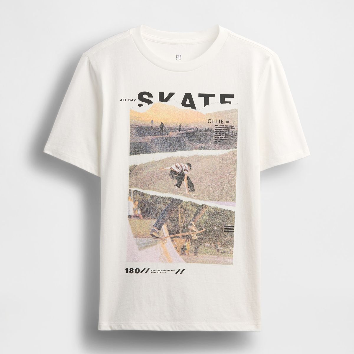 GAP - Polera Niño Surfing Manga Corta Blanco Gap