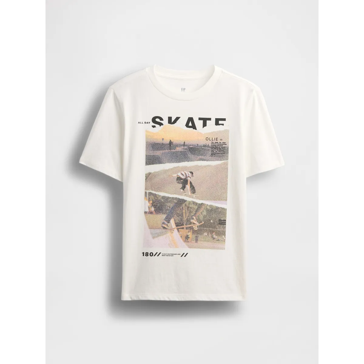 GAP - Polera Niño Surfing Manga Corta Blanco Gap