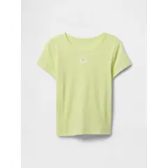 GAP - Polera Niña Pointelle Manga Corta Amarillo