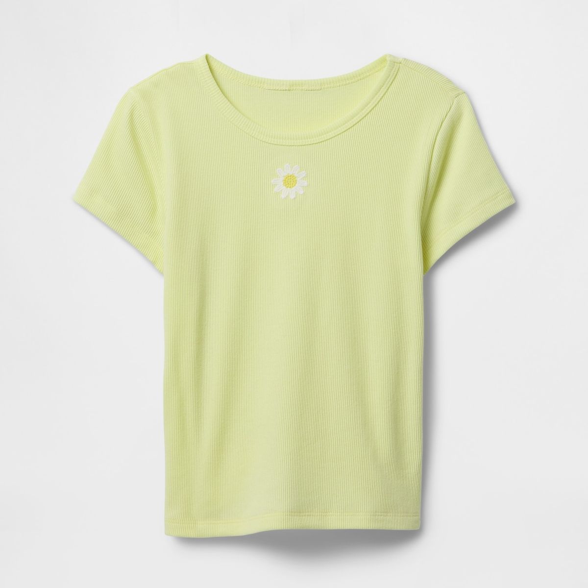 GAP - Polera Niña Gap Pointelle Manga Corta Amarillo