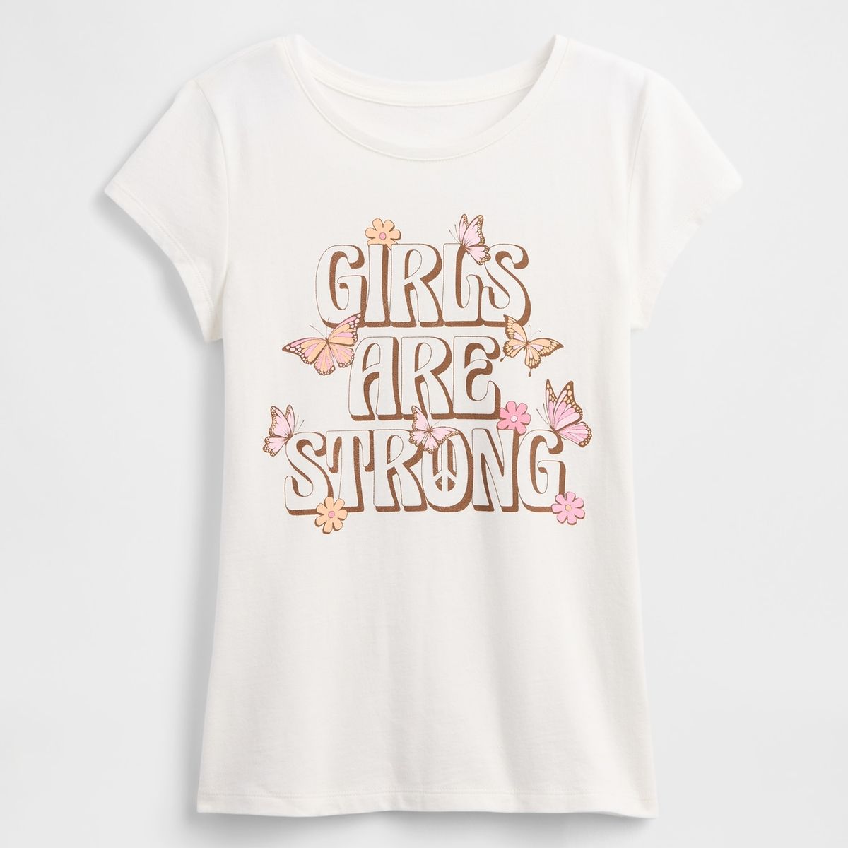 GAP - Polera Niña Strong Girls Manga Corta Blanco Gap