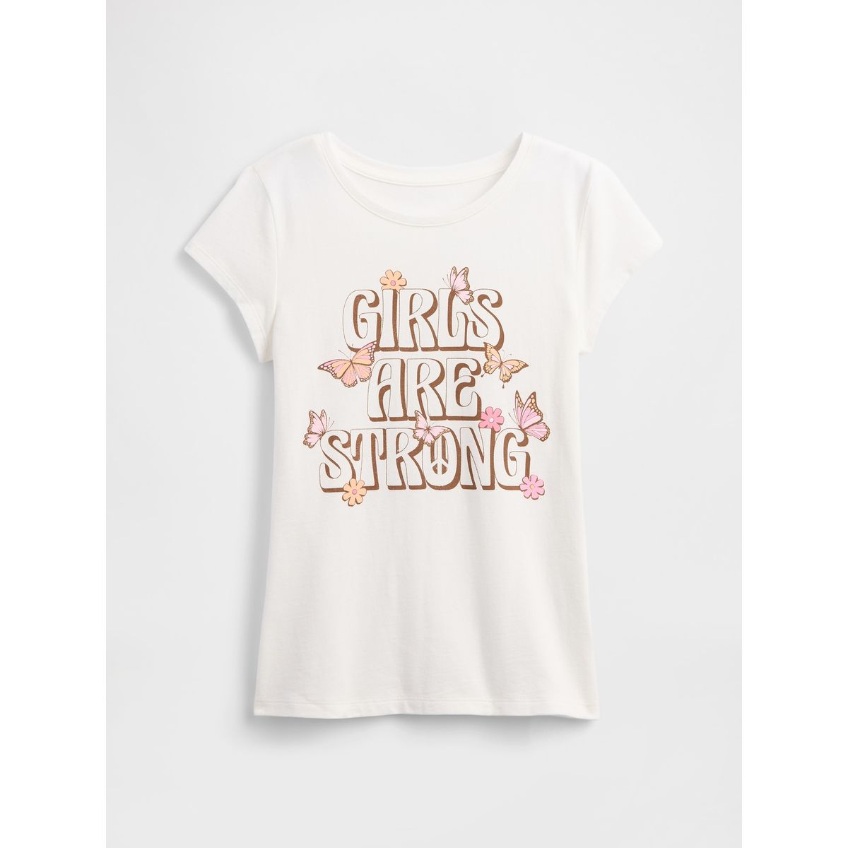 GAP - Polera Niña Strong Girls Manga Corta Blanco Gap