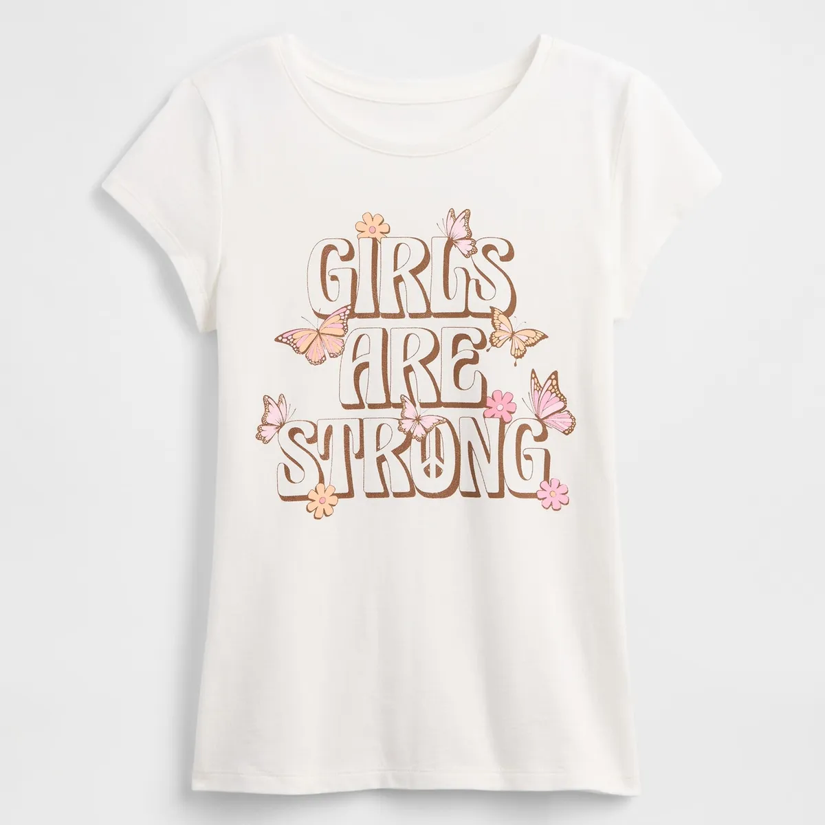 GAP - Polera Niña Strong Girls Manga Corta Blanco Gap
