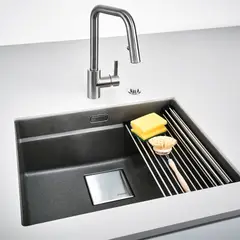 FRANKE - Grifería Monomando Kubus pull down Spray Side HP Acero Inox