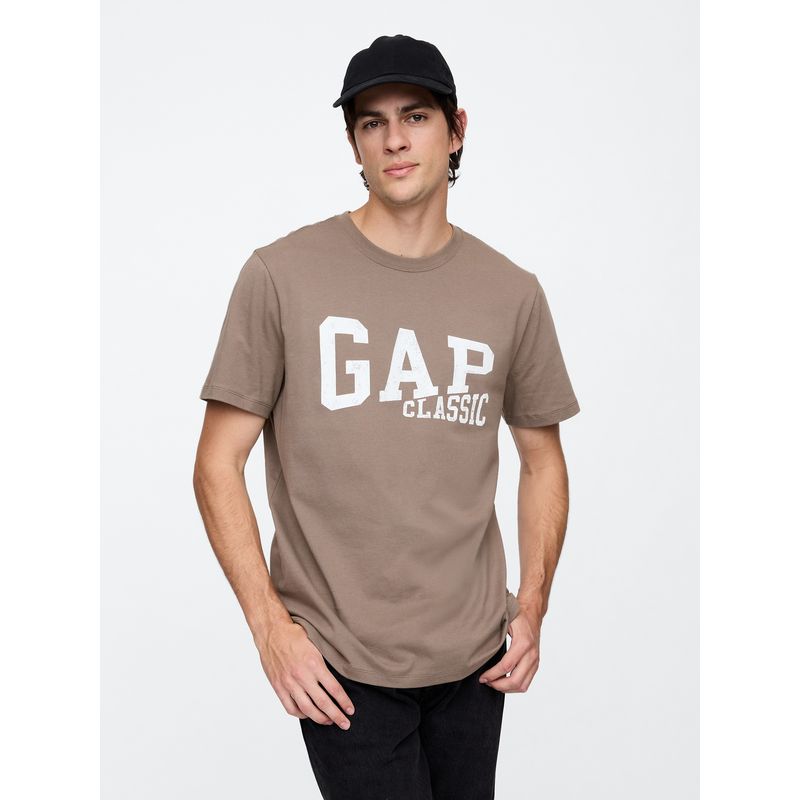 GAP - Polera Hombre Logo Classic Manga Corta Café Gap