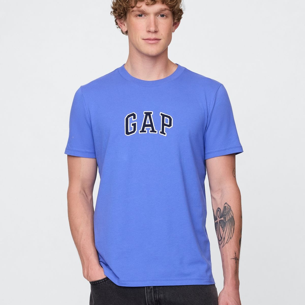 GAP - Polera Hombre Logo V25 Manga Corta Azul Gap