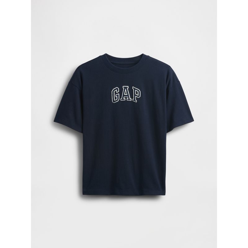 GAP - Polera Niño Logo Original Manga Corta Azul Marino Gap