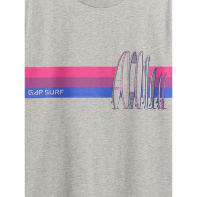 Imagen 2 del producto Polera Niño Surfboards Manga Corta Gris