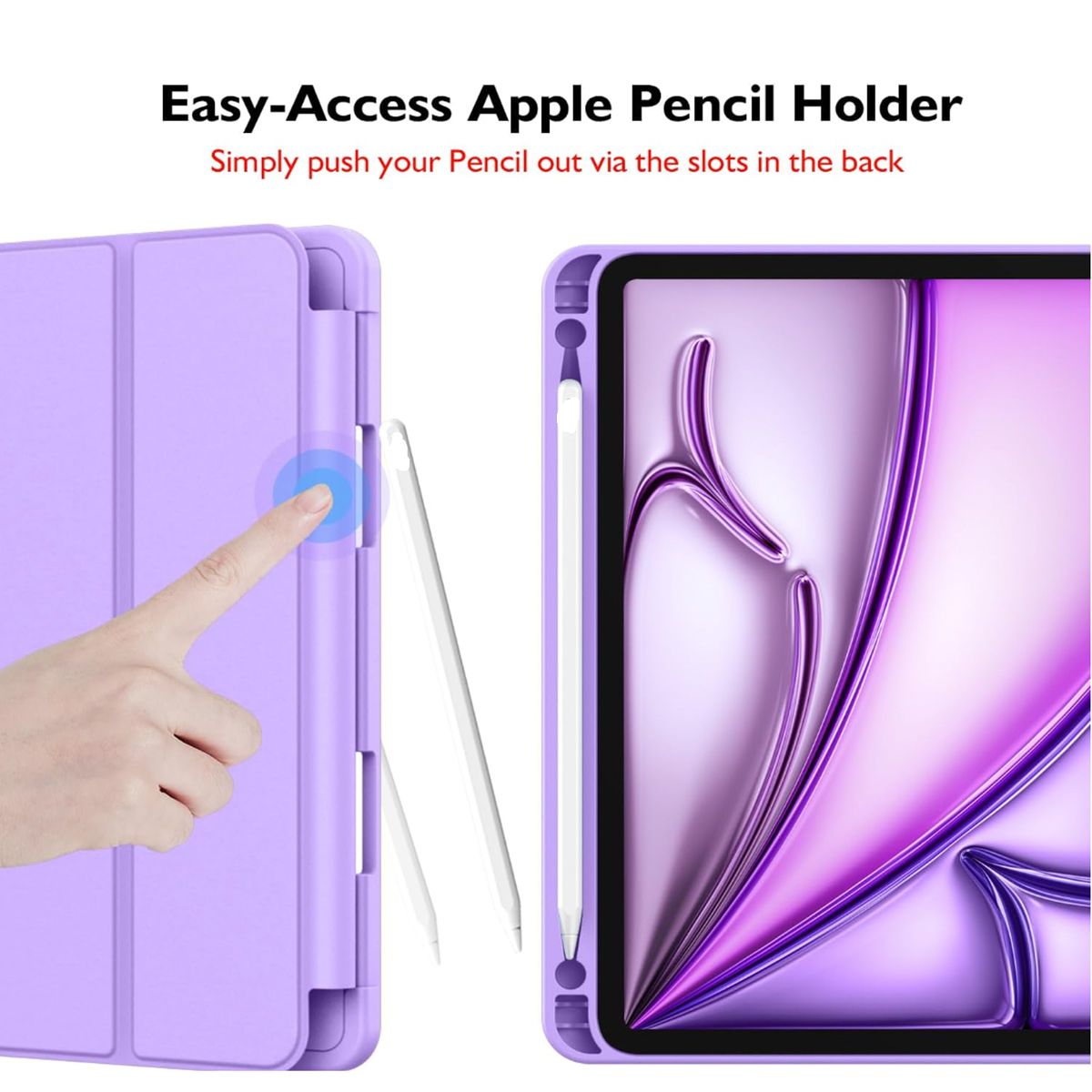 GENERICO - Fundas Smart Cover Para iPad Air 13 Pulgadas M2 2024 Lila