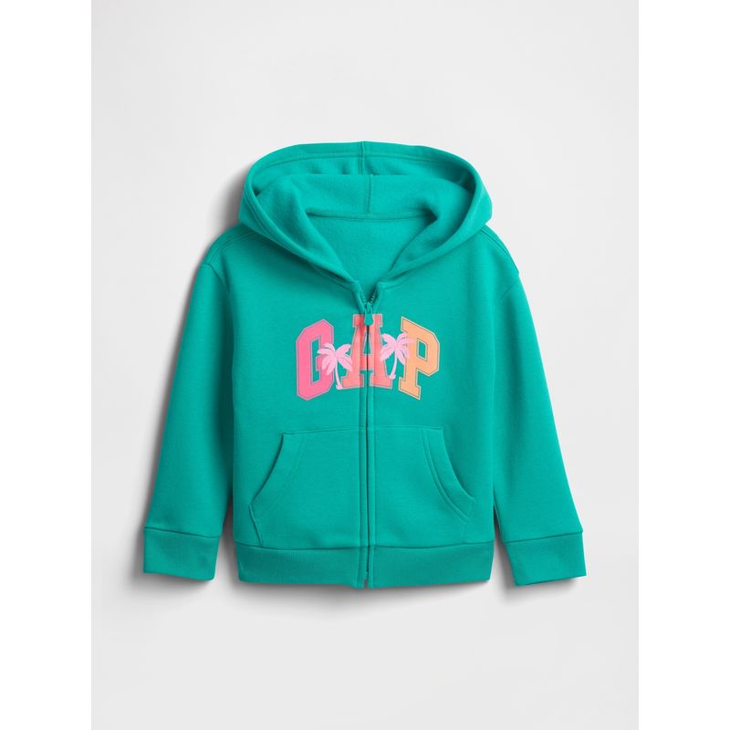 GAP - Polerón Toddler Niña Logo Con Cierre Verde Gap