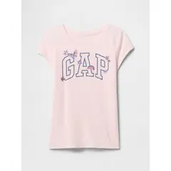 GAP - Polera Niña Logo Manga Corta Rosado