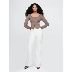 GAP - Jeans Mujer Flare 70S Patch Blanco