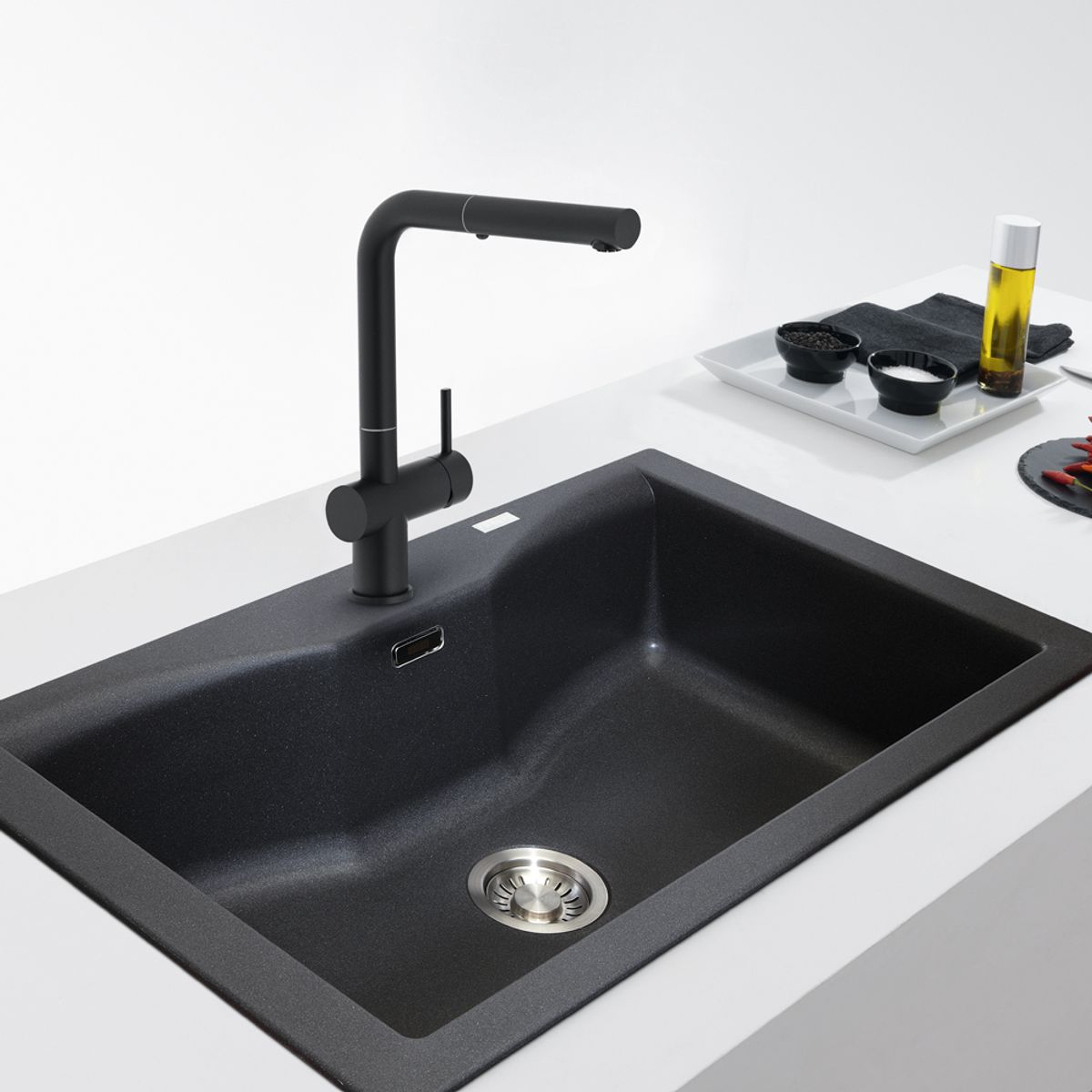 FRANKE - Llave Lavaplatos Negra Monomando Active Plus