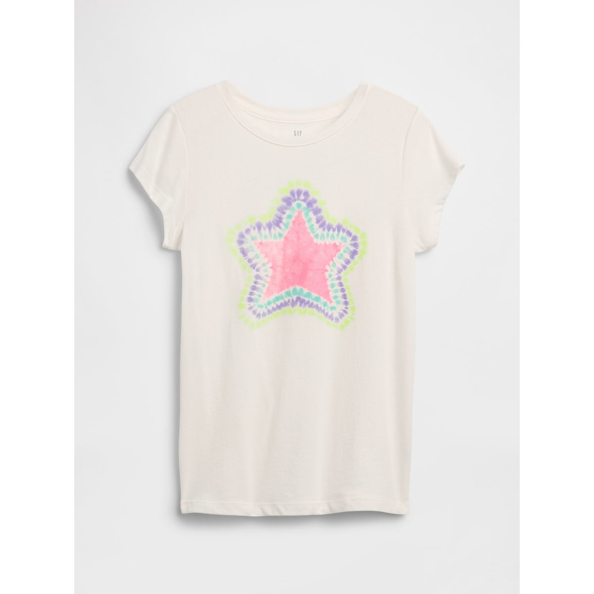 GAP - Polera Niña Star V25 Manga Corta Blanco Gap