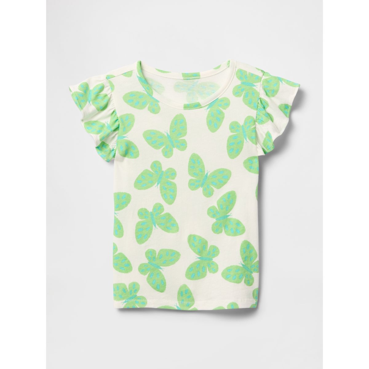 GAP - Polera Toddler Niña Print Vuelos Manga Corta Verde Gap