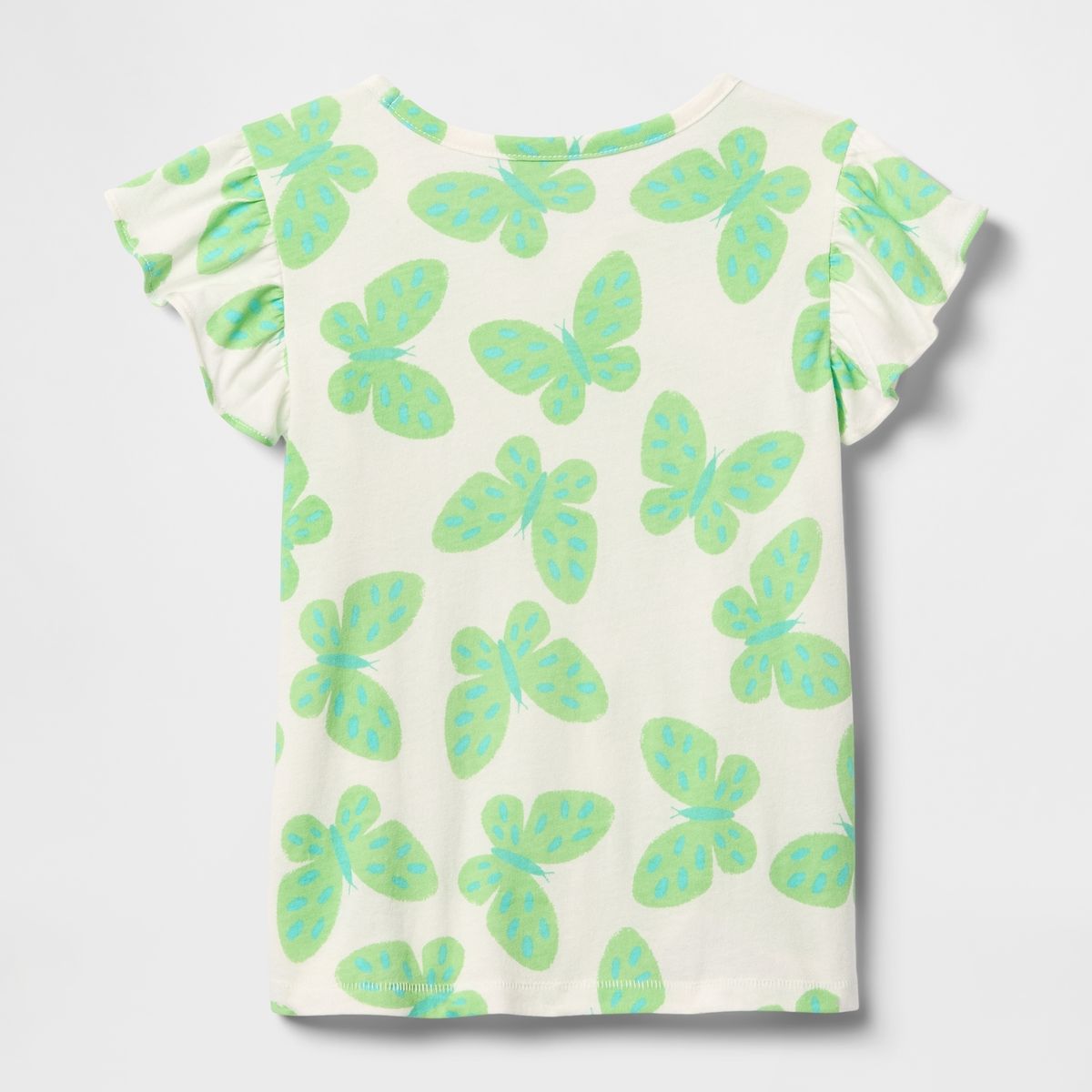 GAP - Polera Toddler Niña Print Vuelos Manga Corta Verde Gap