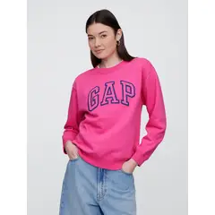 GAP - Polerón Mujer Logo Heritage Sin Cierre Rosado