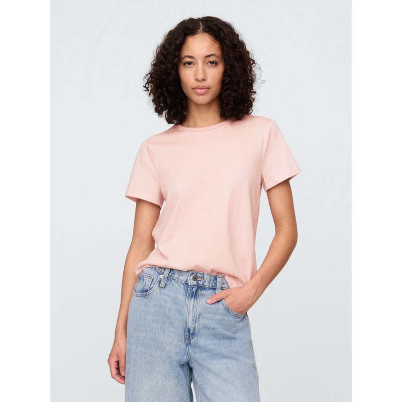 GAP - Polera Mujer Crew Manga Corta Rosado Gap