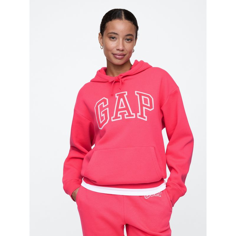 GAP - Polerón Mujer Logo Sin Cierre Rosado Gap