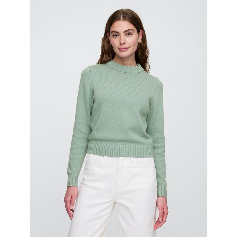 GAP - Sweater Mujer High Neck Solid Verde Gap