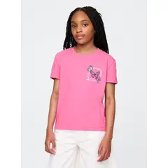GAP - Polera Niña Best Life Manga Corta Rosado