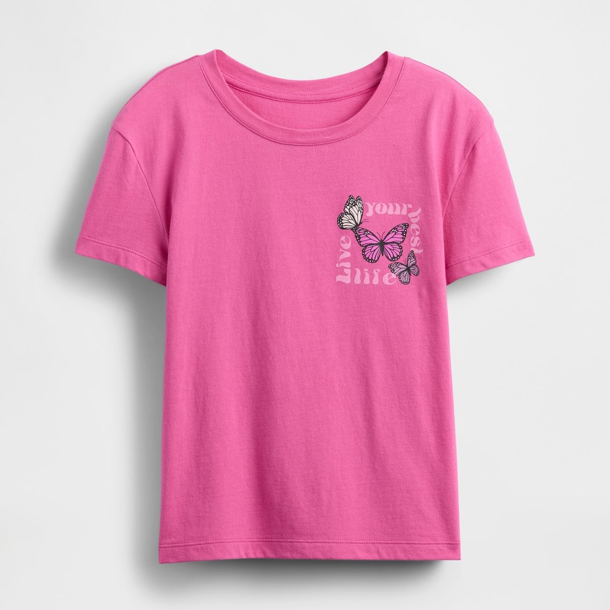 GAP - Polera Niña Best Life Manga Corta Rosado Gap