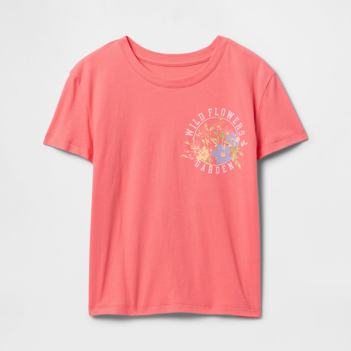 GAP - Polera Niña Wild Flowers Manga Corta Naranjo Gap