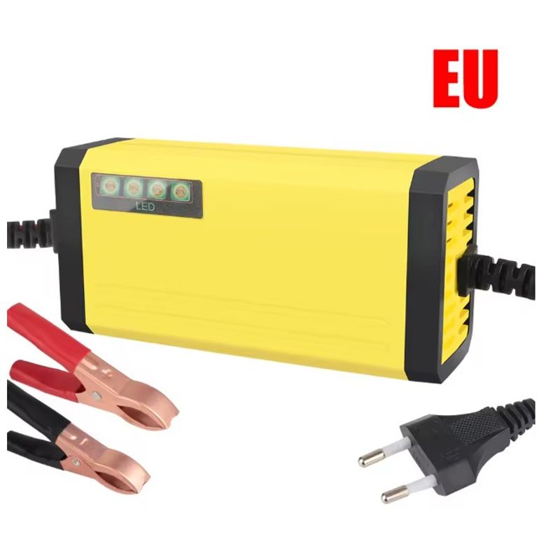 GENERICO - Cargador de bateria inteligente para Auto Moto 12V y 2A con pantalla Led