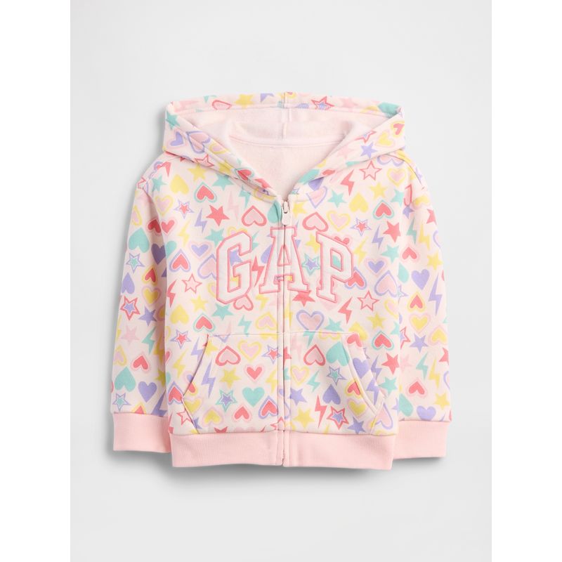 GAP - Polerón Toddler Niña Logo Print Con Cierre Multicolor Gap