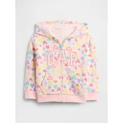 GAP - Polerón Toddler Niña Logo Print Con Cierre Multicolor