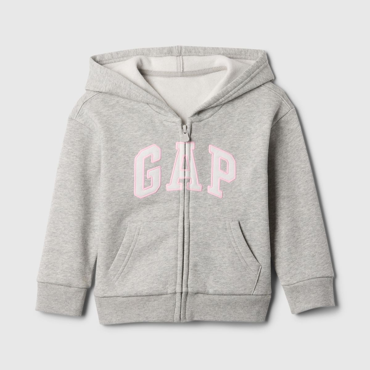 GAP - Polerón Toddler Niña Logo Con Cierre Gris Gap
