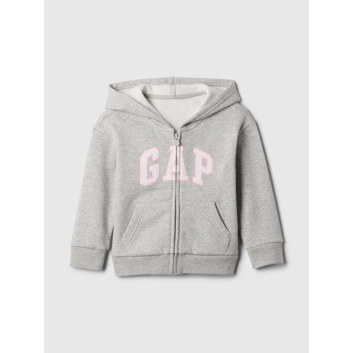 GAP - Polerón Toddler Niña Logo Con Cierre Gris Gap