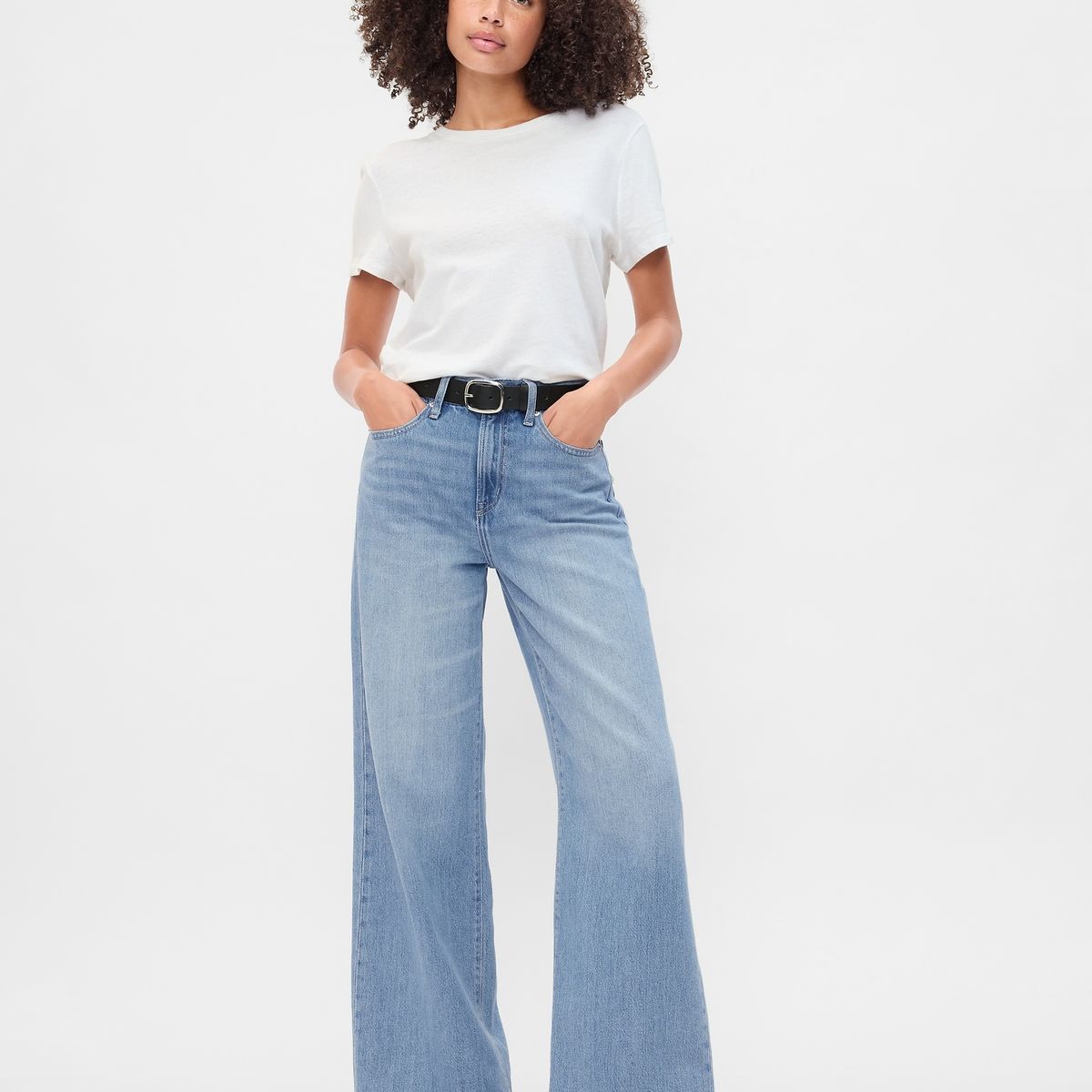GAP - Jeans Mujer Gap Wide-Leg Bergie Azul