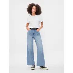 GAP - Jeans Mujer Wide-Leg Bergie Azul
