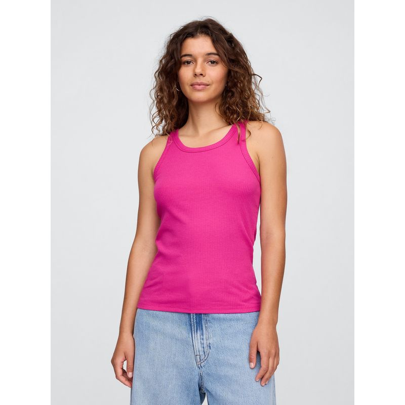 GAP - Polera Mujer High Neck 3 Sin Manga Rosado Gap