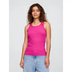 GAP - Polera Mujer High Neck 3 Sin Manga Rosado