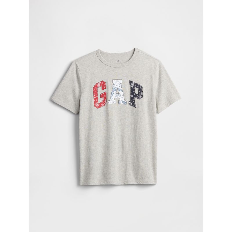 GAP - Polera Niño Logo Manga Corta Gris Gap