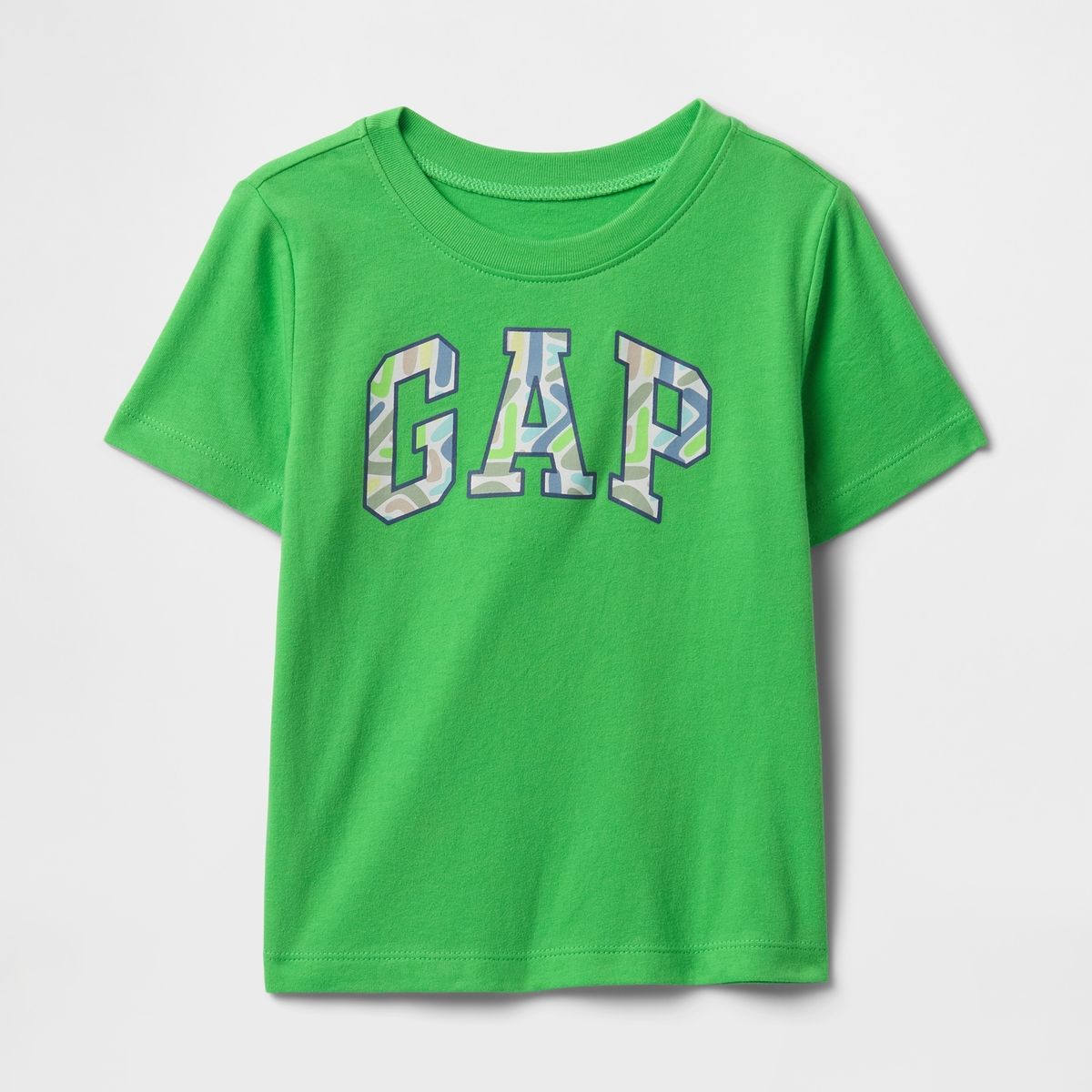 GAP - Polera Toddler Niño Logo Basic Manga Corta Verde Gap
