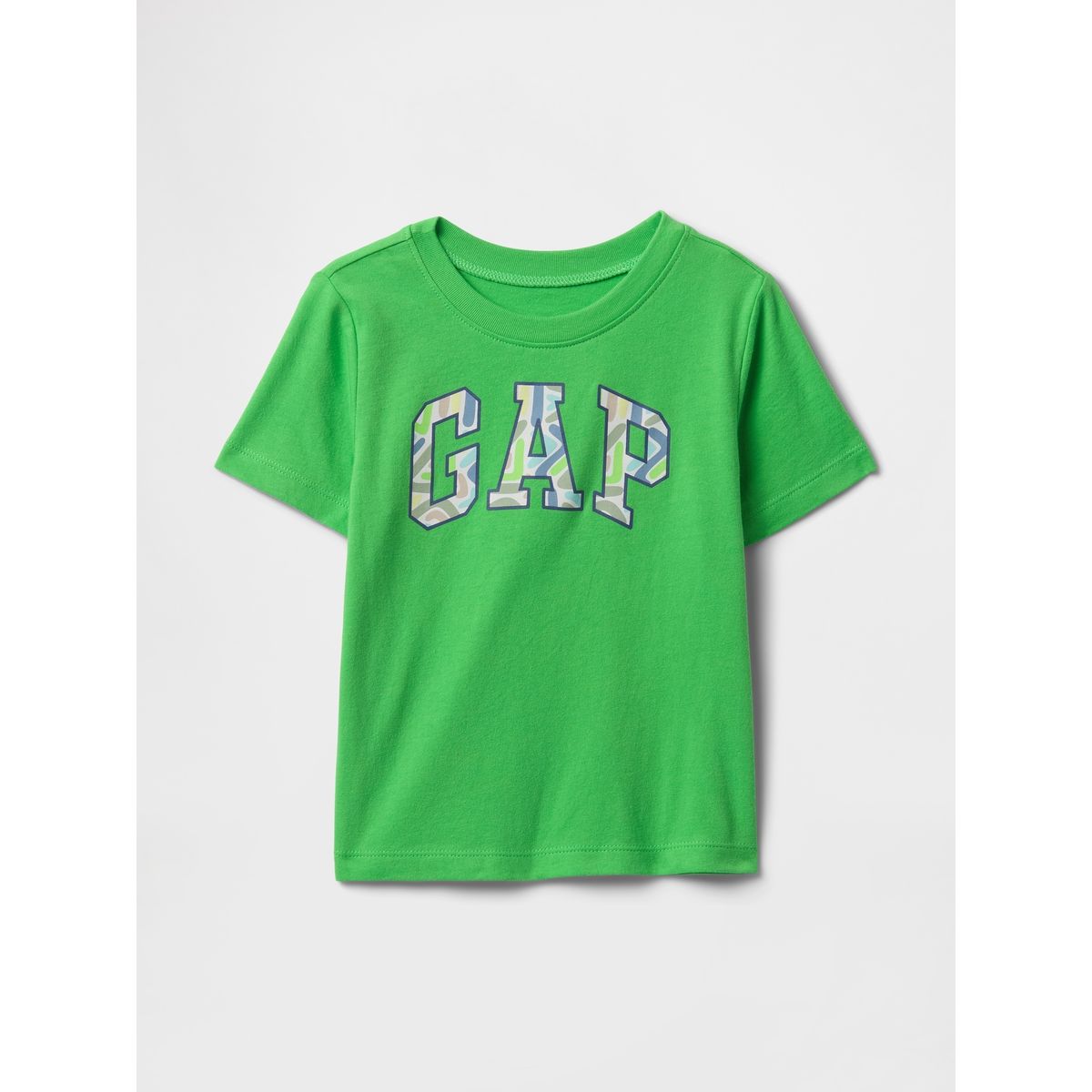 GAP - Polera Toddler Niño Logo Basic Manga Corta Verde Gap