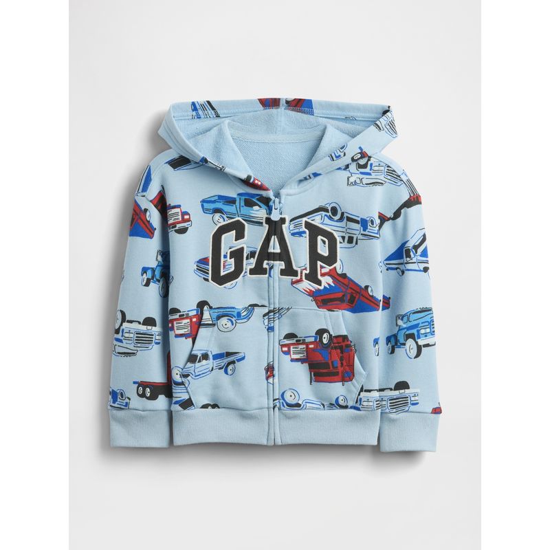 GAP - Polerón Toddler Niño Logo Print Con Cierre Azul Gap