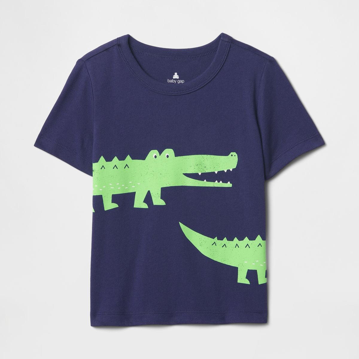 GAP - Polera Toddler Niño Cocodile Manga Corta Azul Gap