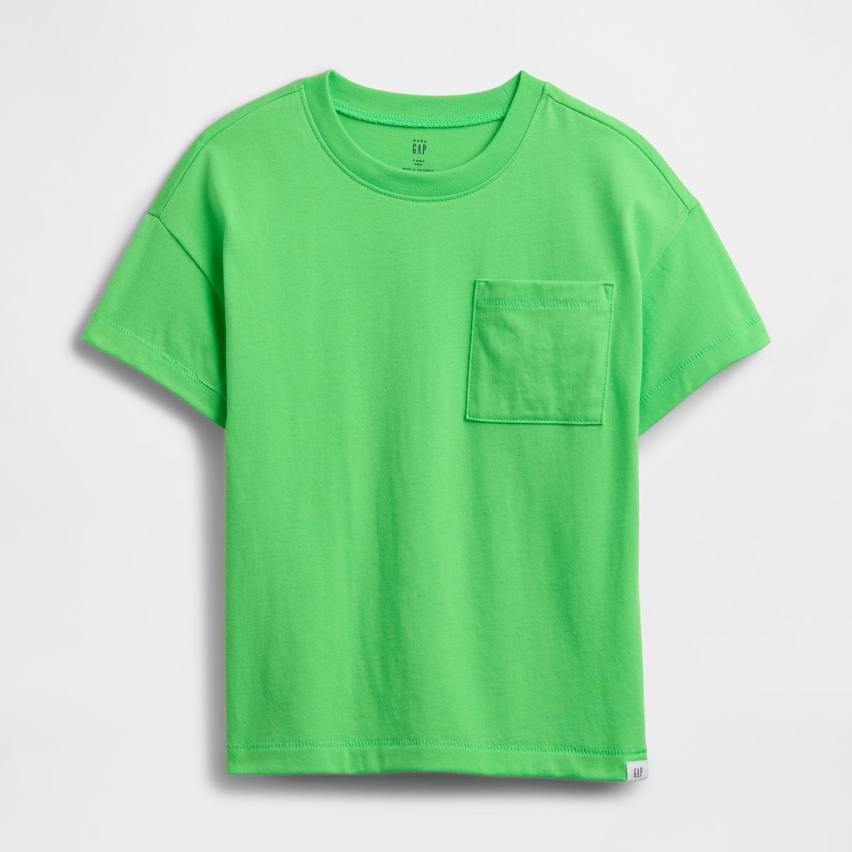 GAP - Polera Toddler Niño Pocket Classic Manga Corta Verde Gap