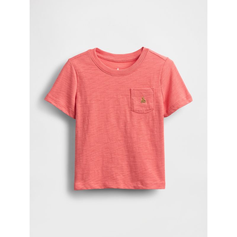 GAP - Polera Toddler Niño Mix & Match Pocket Manga Corta Rosado Gap