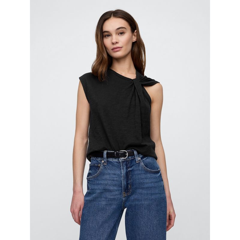 GAP - Polera Mujer Foreversoft Twist Sin Manga Negro Gap