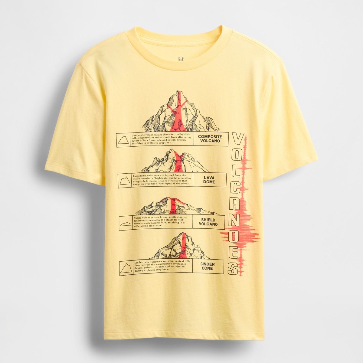 GAP - Polera Niño Volcanoes Manga Corta Amarillo Gap
