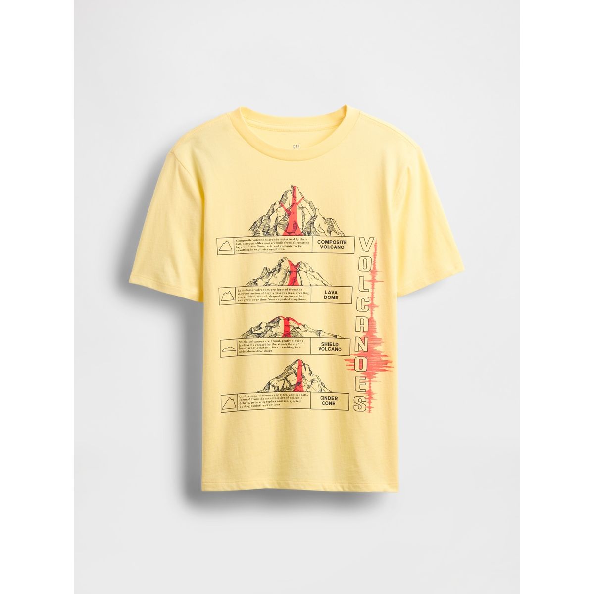 GAP - Polera Niño Volcanoes Manga Corta Amarillo Gap