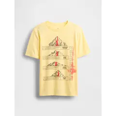 GAP - Polera Niño Volcanoes Manga Corta Amarillo
